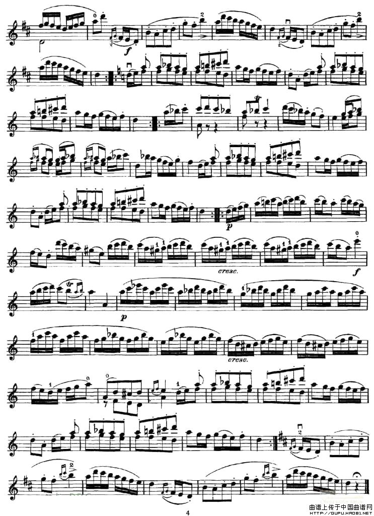 Sonata No.3 in D小提琴谱