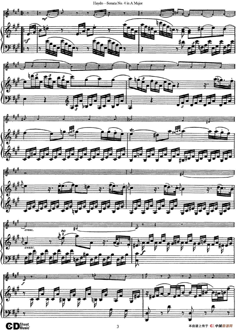 Violin Sonata No.4 in A Major（小提琴+钢琴伴奏）