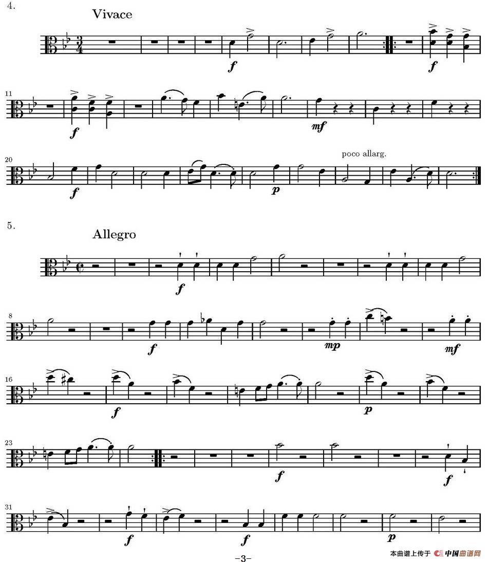 Op.6 VIII. Concerto Grosso（大协奏曲）（四重奏中提琴