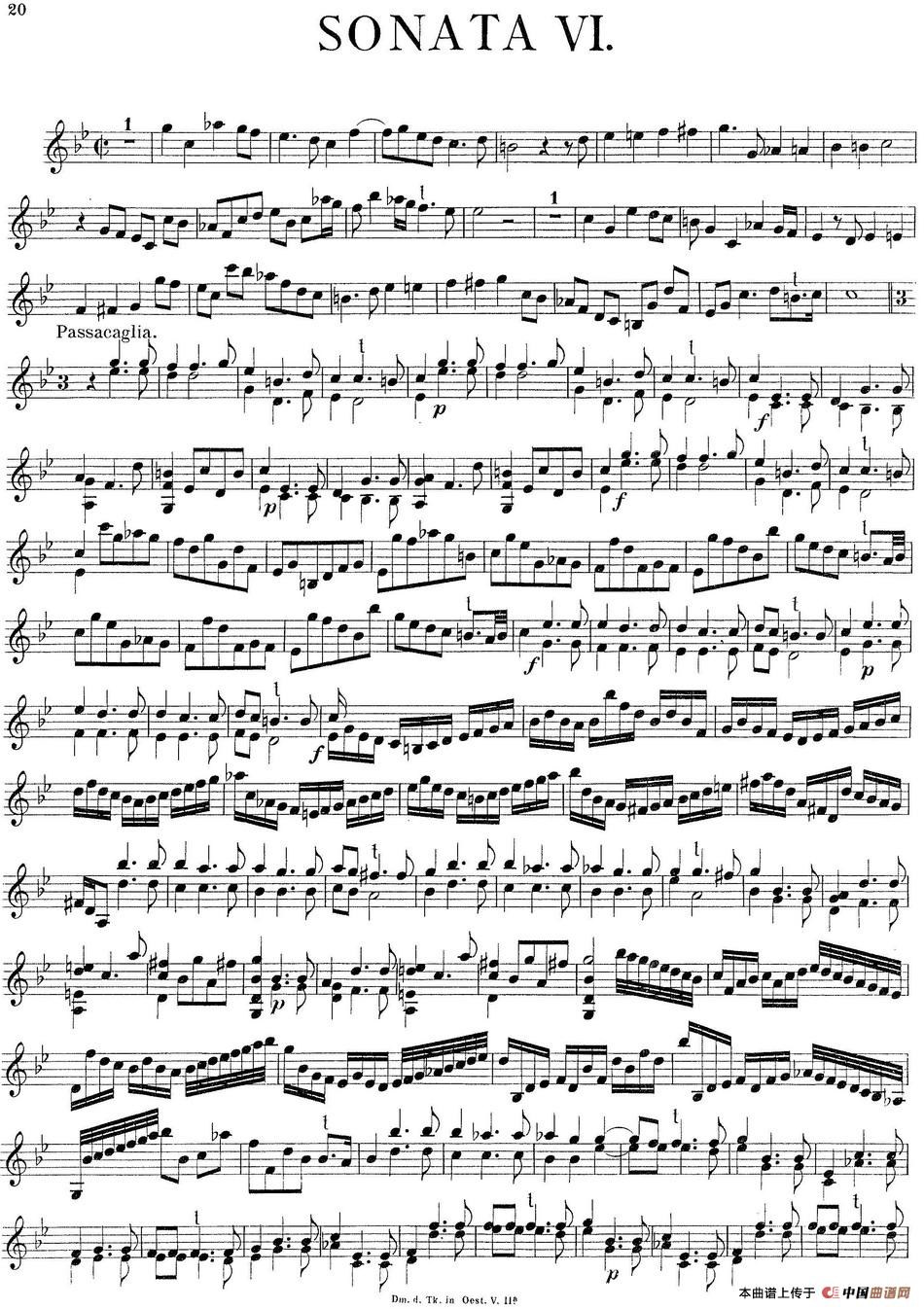 Biber Violin Sonata VI