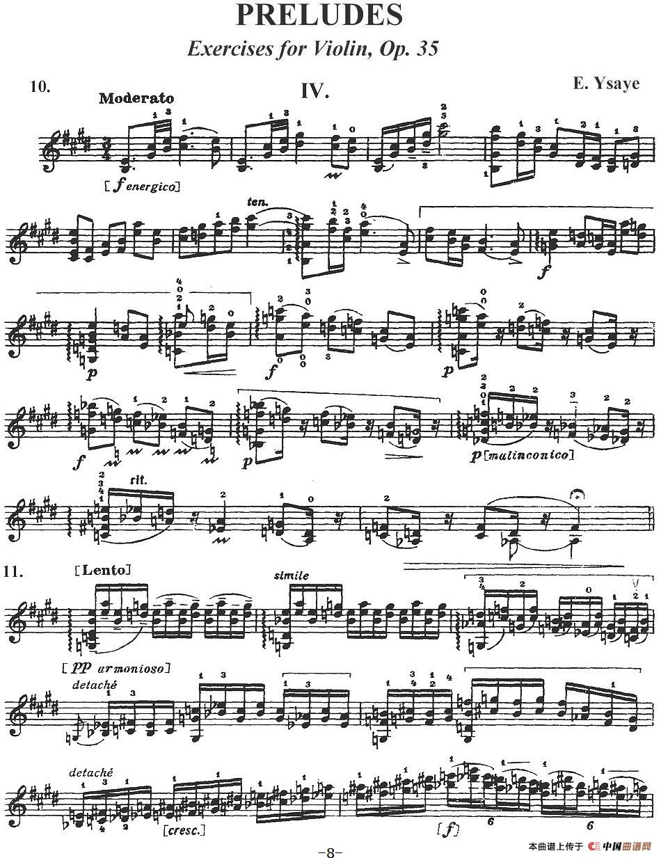 伊萨伊作品集：Preludes Op.35（IV）