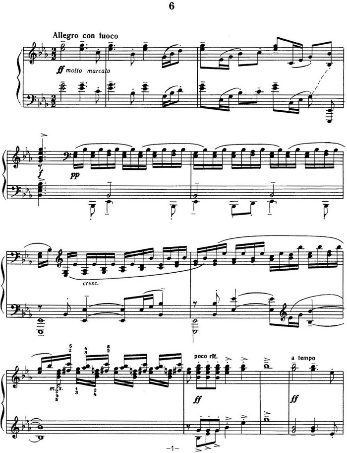 拉赫玛尼诺夫 音画练习曲6或7 Etudes tableaux Op.33 No.6