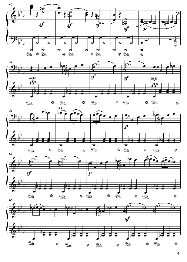 悲怆奏鸣曲第一乐章钢琴谱