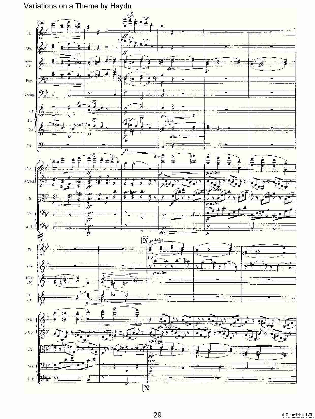 Variations on a Theme by Haydn   海顿主旋律变奏曲（一