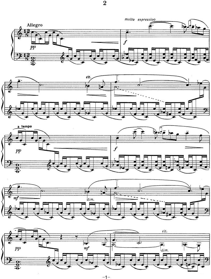 拉赫玛尼诺夫 音画练习曲2 Etudes tableaux Op.33 No.2