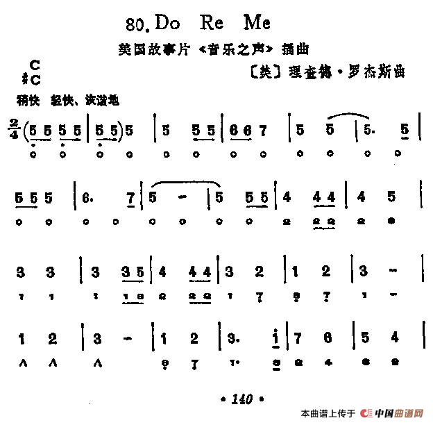 Do Re Me（美国电影《音乐之声》插曲）口琴谱