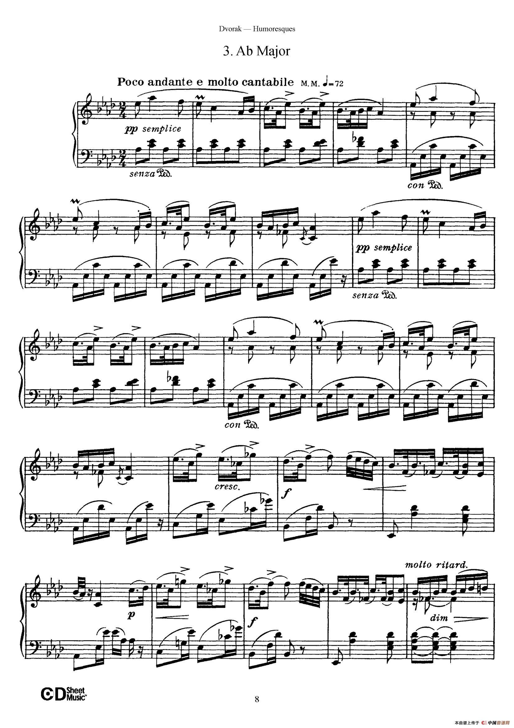 8 Humoresques Op.101（8首幽默曲·3）