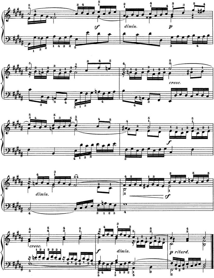 巴赫《平均律钢琴曲集·第一卷》之前奏曲（NO.23）