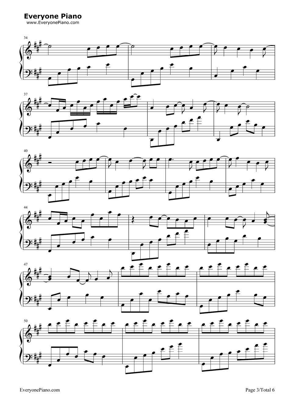 《同行》（暹罗之恋插曲）钢琴谱第4张