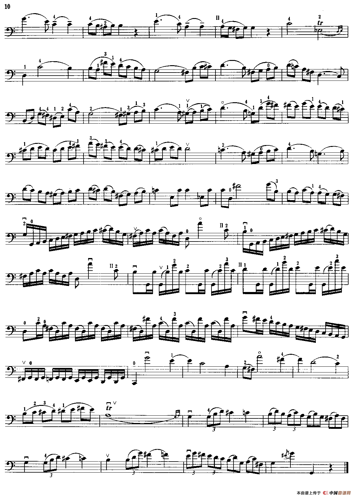 C大调奏鸣曲Op.43（大提琴）小提琴谱