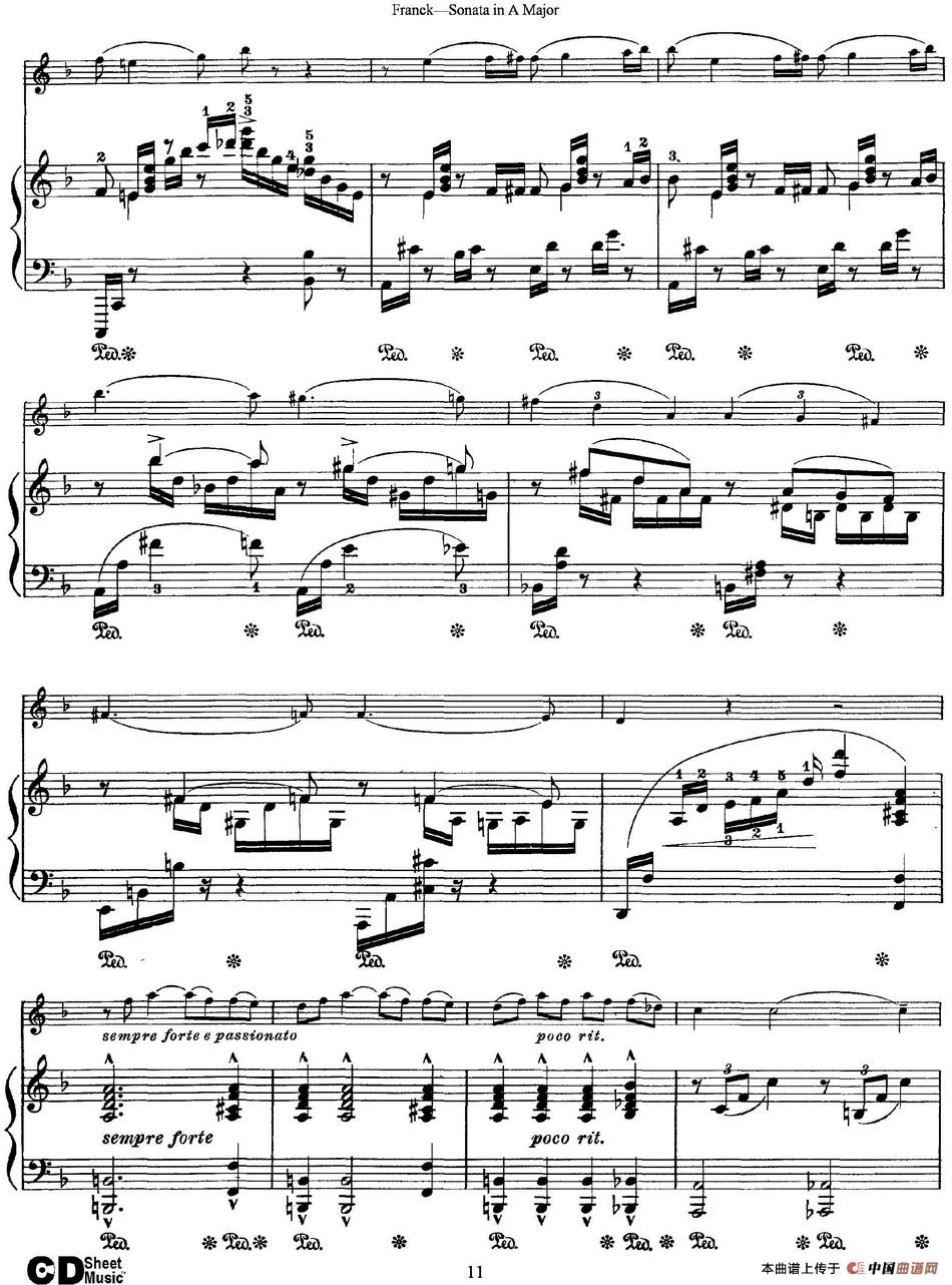 Franck Sonata in A Major（小提琴+钢琴伴奏）
