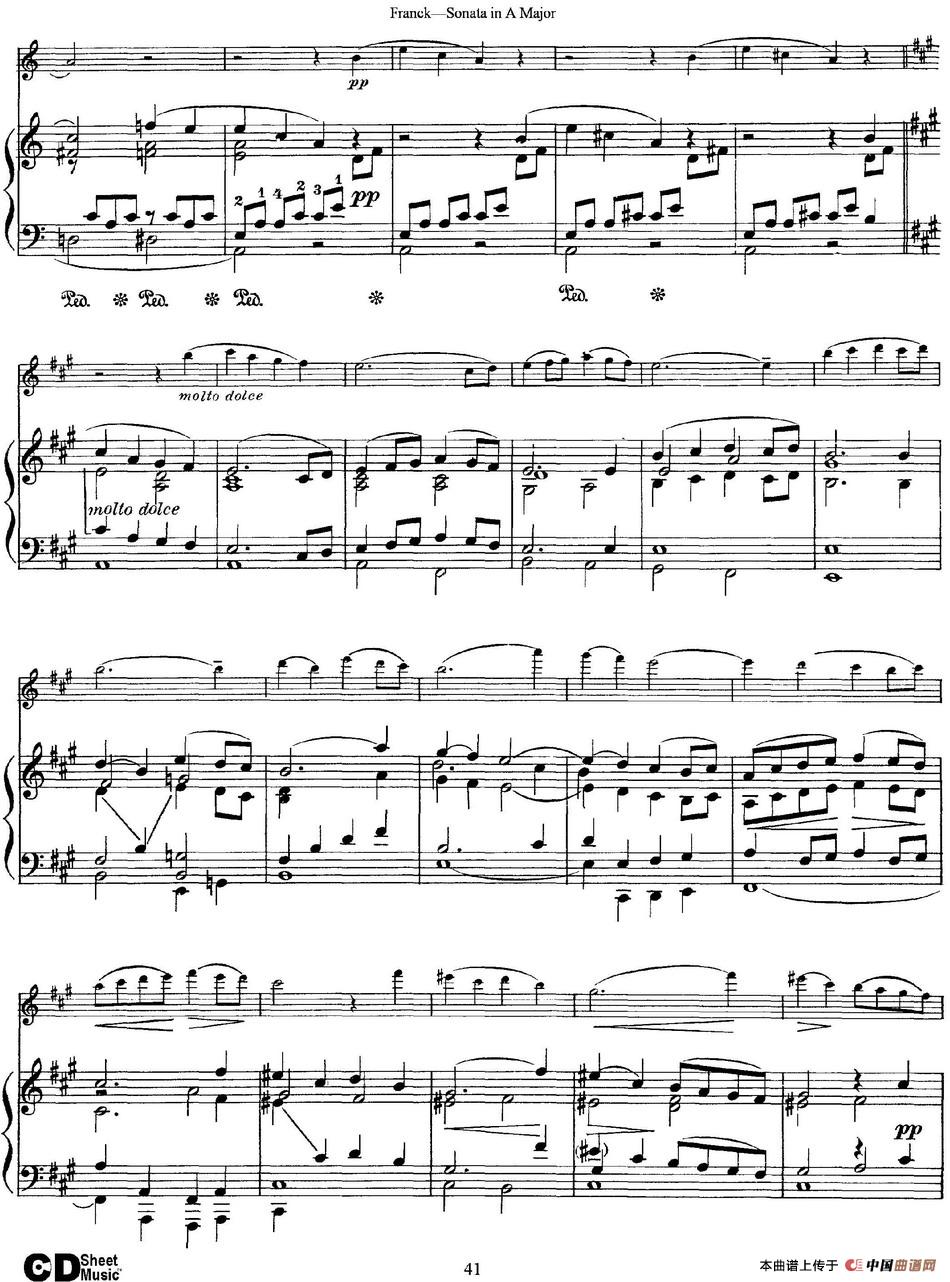 Franck Sonata in A Major（小提琴+钢琴伴奏）