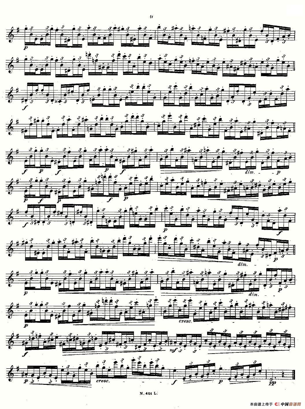 24首长笛练习曲 Op.15 之1—5长笛谱