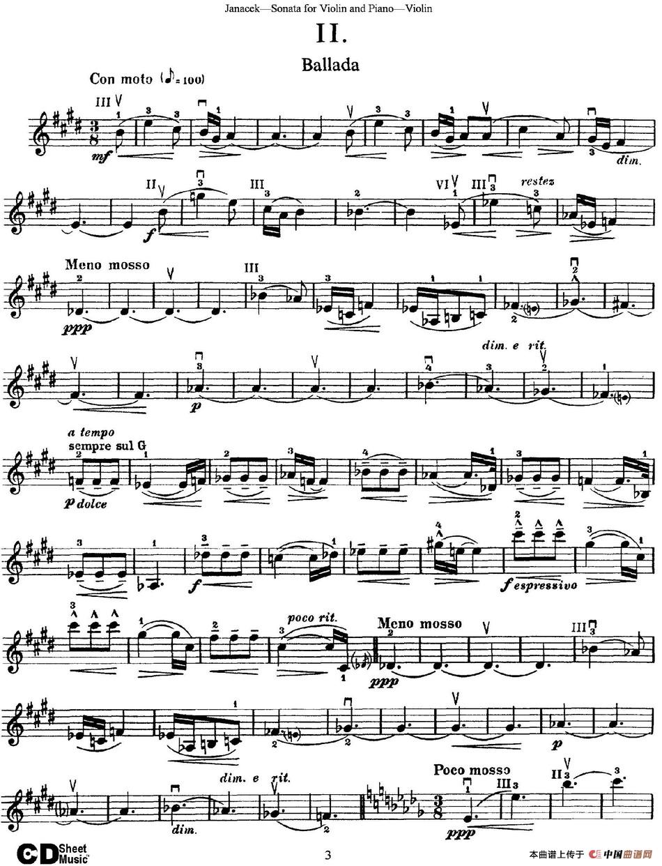 Janacek Sonata for Violin