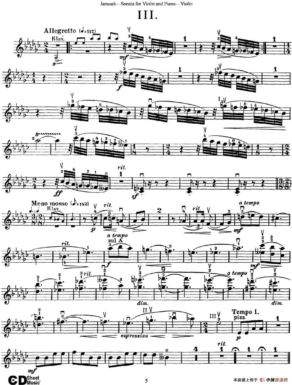 Janacek Sonata for Violin