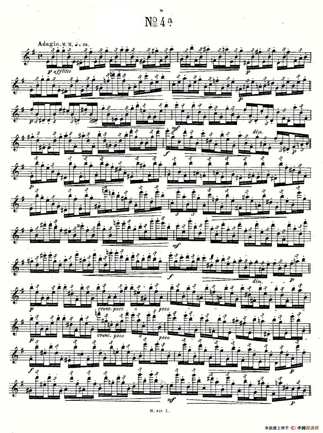 24首长笛练习曲 Op.15 之1—5长笛谱