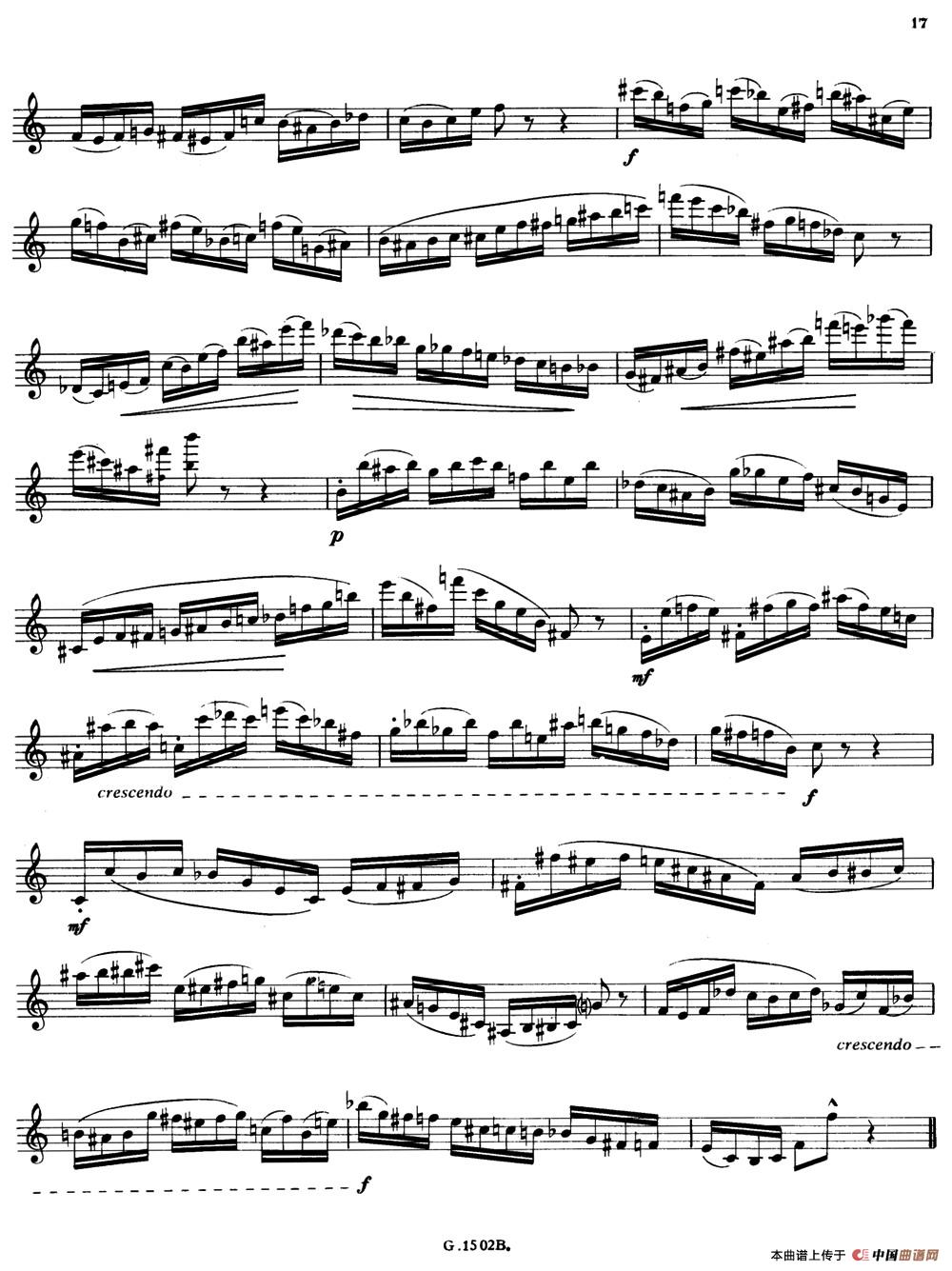 拉库尔萨克斯管练习曲28首（11—15）