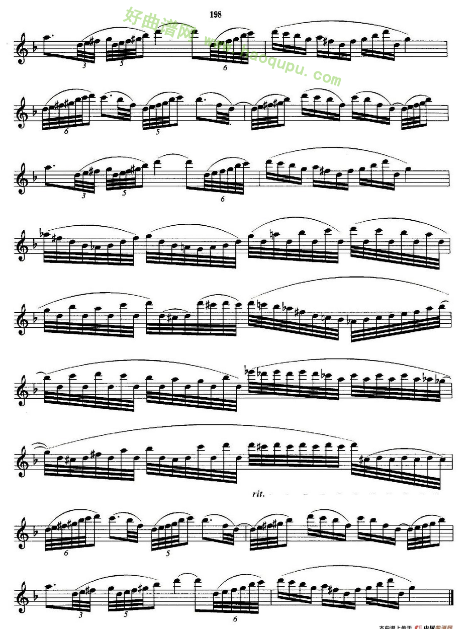 《萨克斯管业余考级九级练习曲第一首》萨克斯简谱第4张