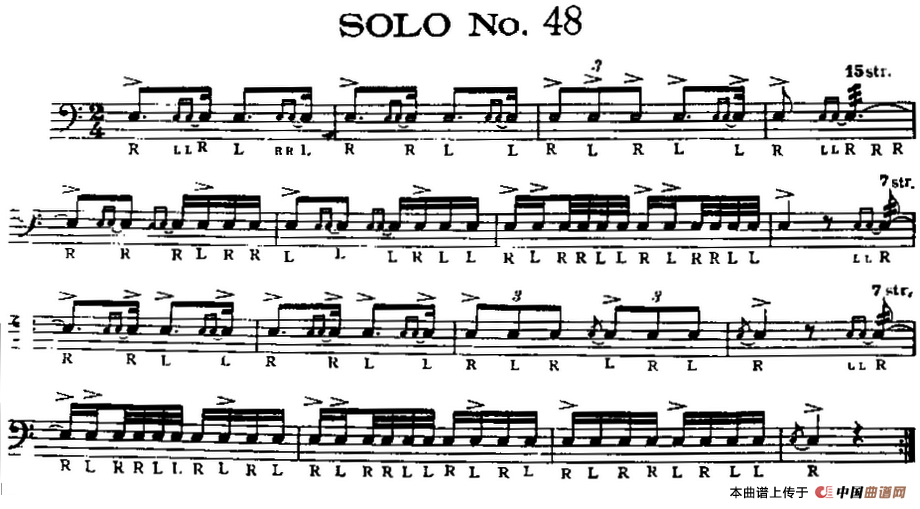 美国军鼓 SOLO No.46-50（爵士鼓谱）