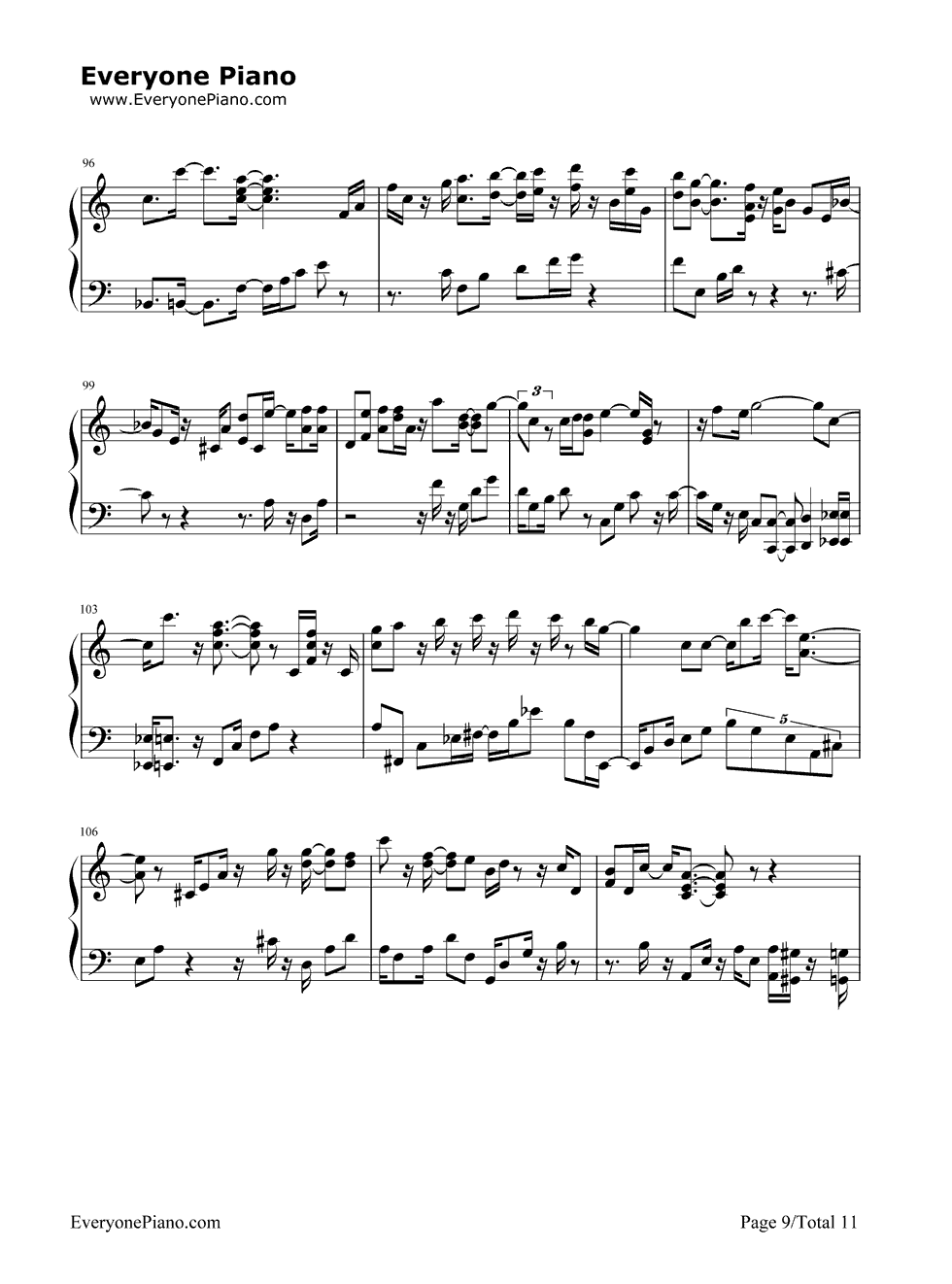 《Bon Voyage》（海贼王OP4）钢琴谱第10张