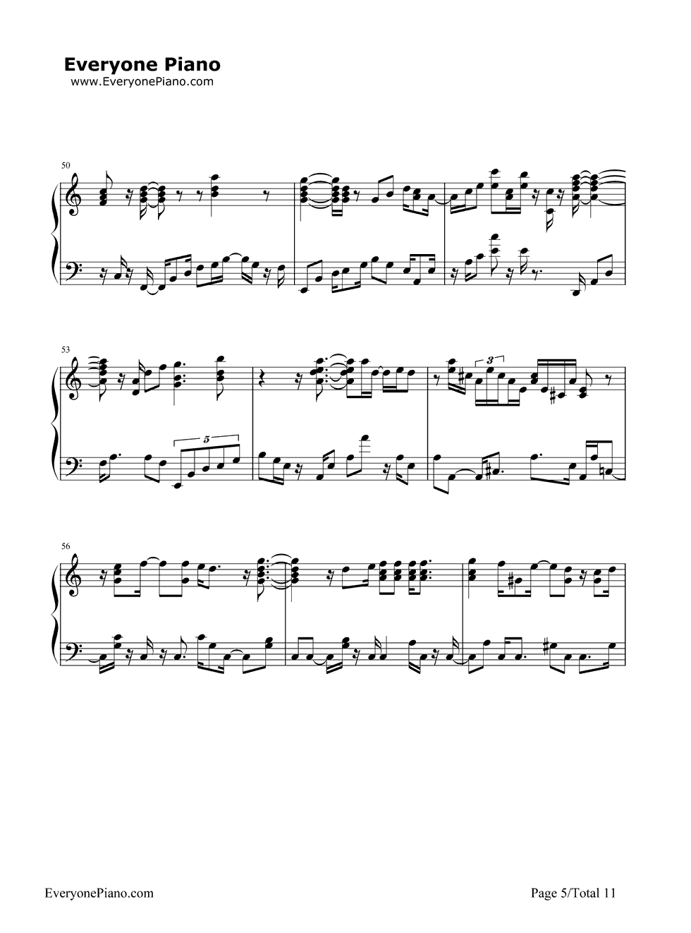 《Bon Voyage》（海贼王OP4）钢琴谱第6张