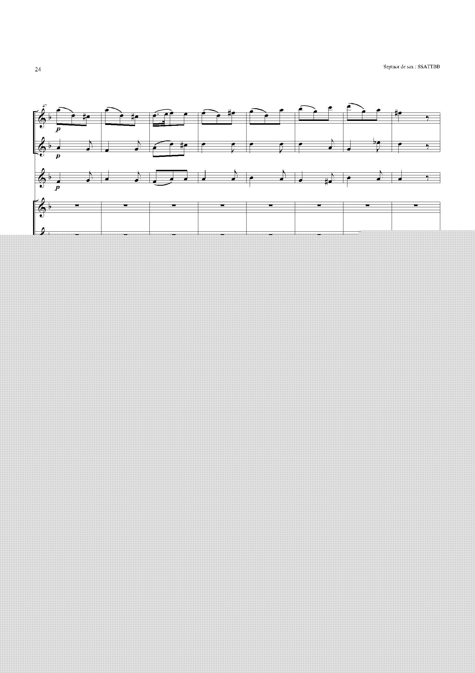 Water Music（HWV.348 No.1）（萨克斯合奏总谱）