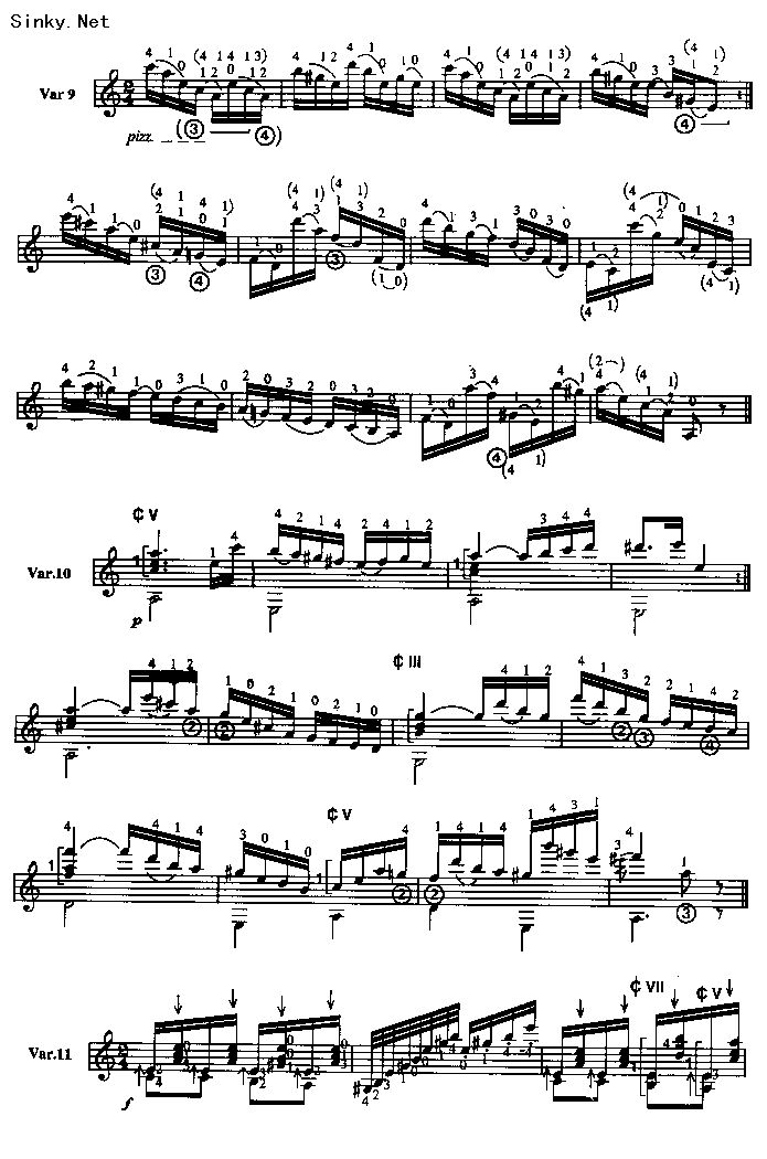 随想曲24号1吉他谱