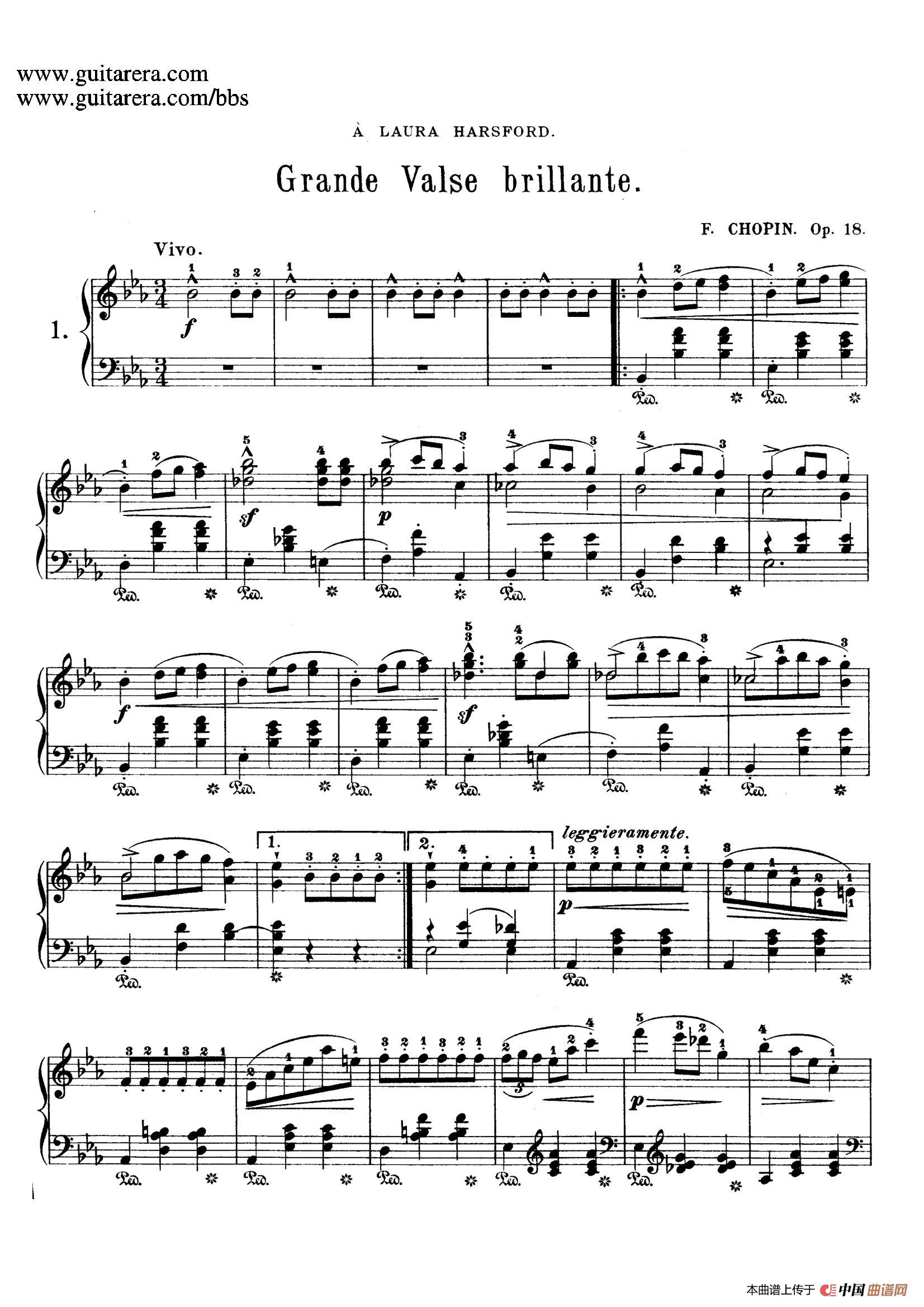 Grande Valse Brillante in E-flat Major Op.18 （降E大调华丽