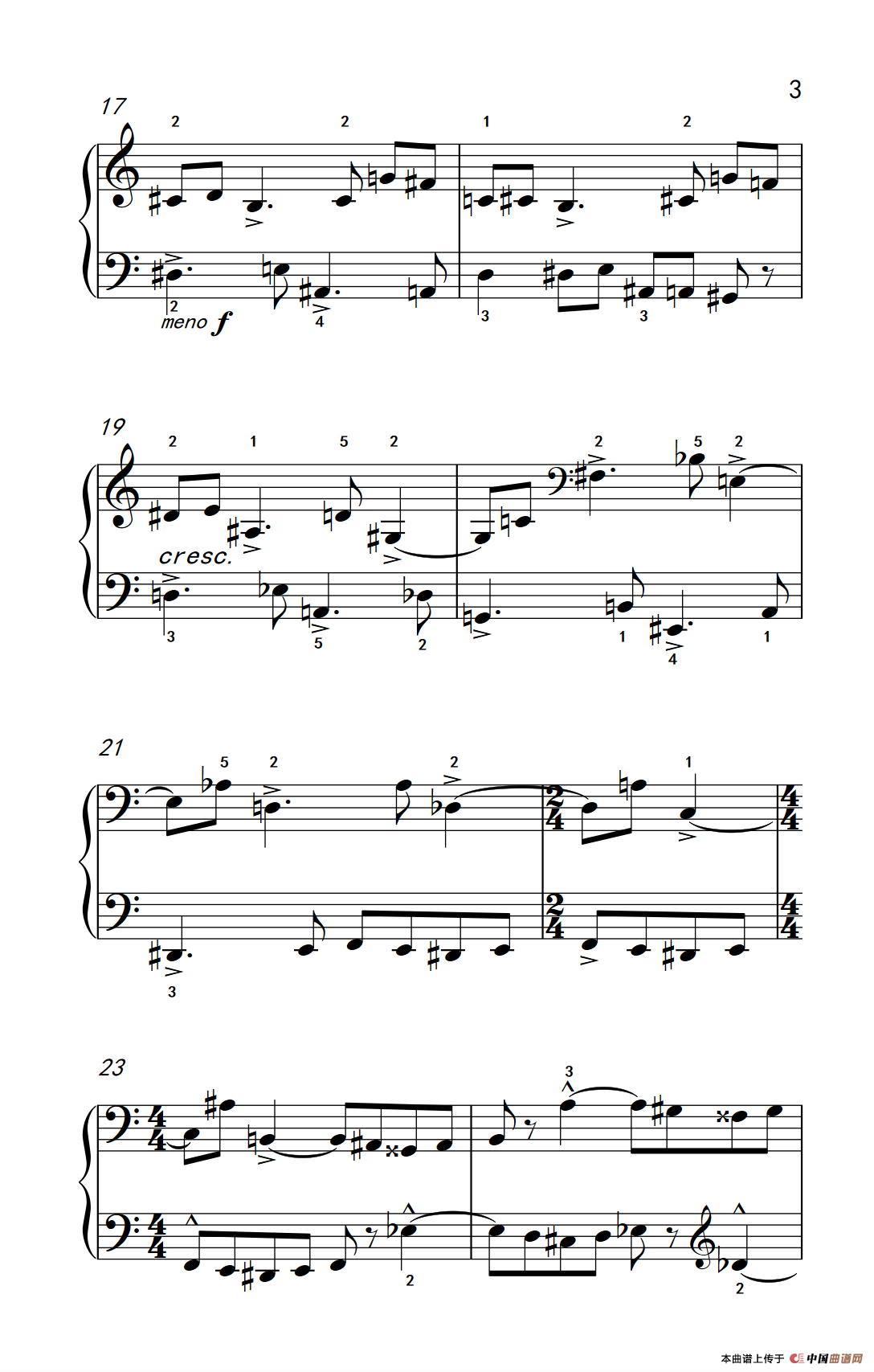 半音创意曲（三） A（巴托克 小宇宙 钢琴教程
