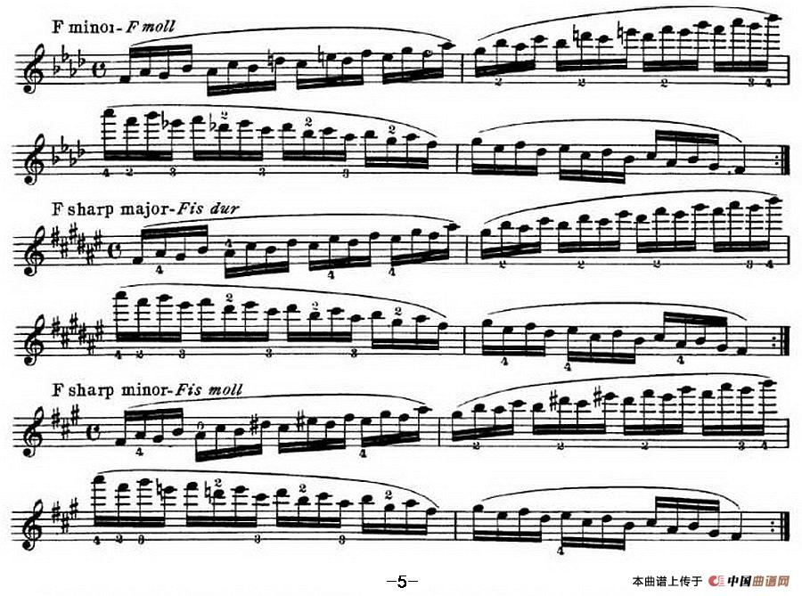 小提琴音阶练习·作品32Scale Studie-B小提琴谱