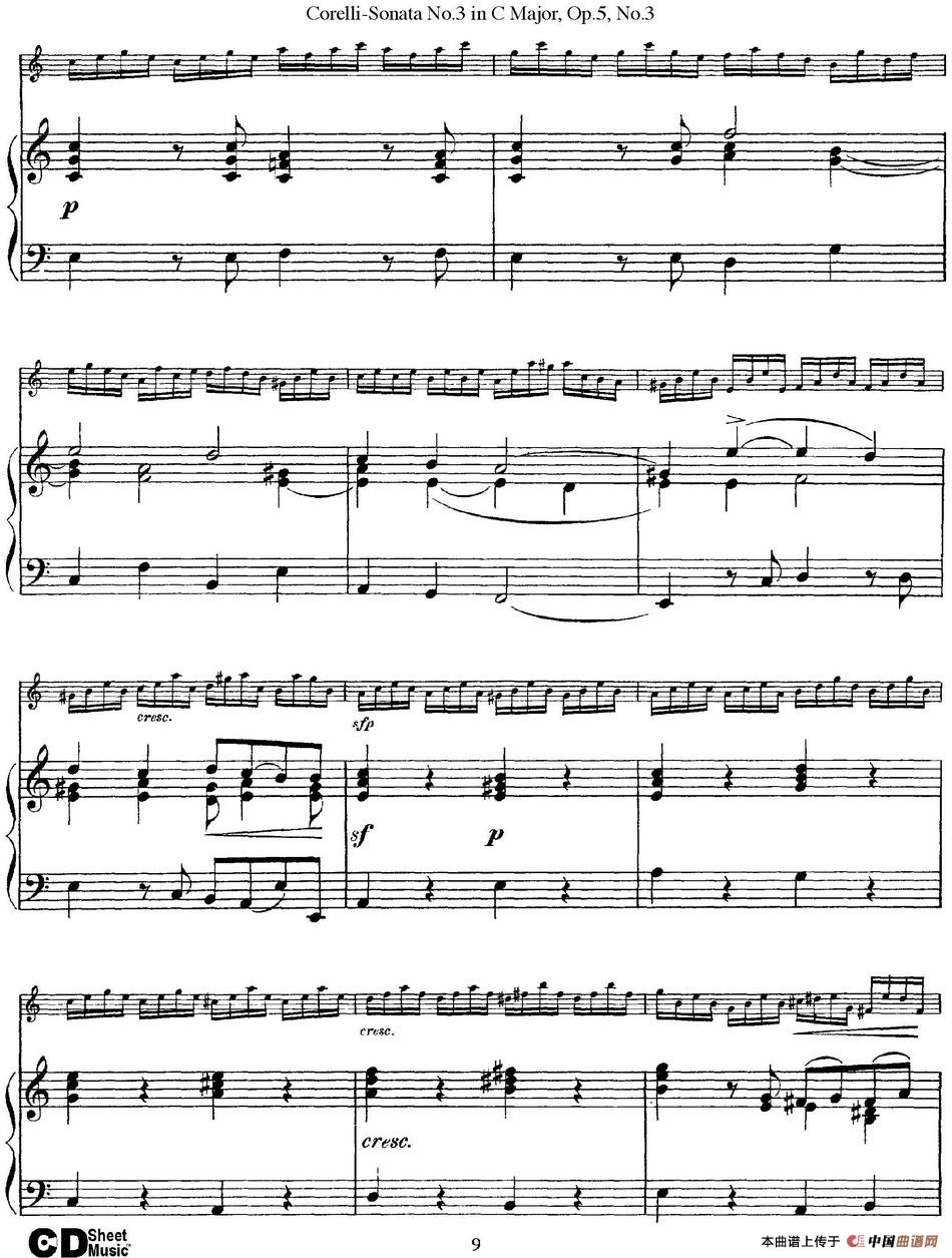 Sonata No.3 in C MajorOp.5 No.3（小提琴+钢琴伴奏）