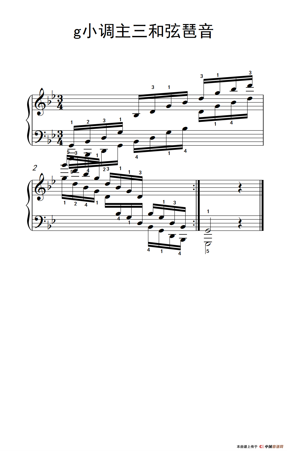 第九级6.g小调主三和弦琶音（中央音乐学院 钢琴