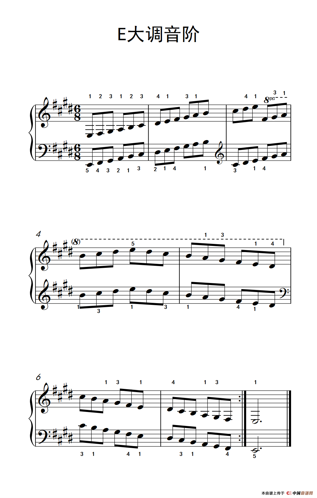 第三级 5.E大调琶音（中央音乐学院 钢琴（业余）