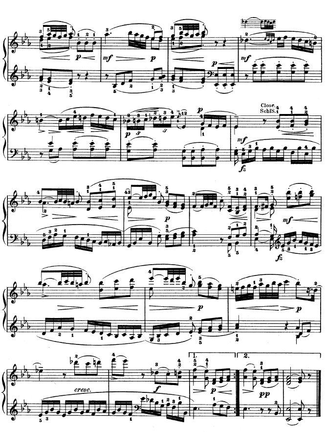 降B大调奏鸣曲 kv333钢琴谱