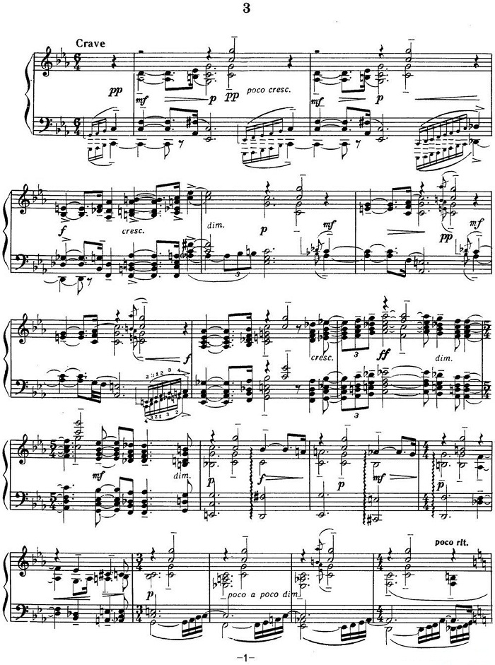 拉赫玛尼诺夫 音画练习曲3 Etudes tableaux Op.33 No.3