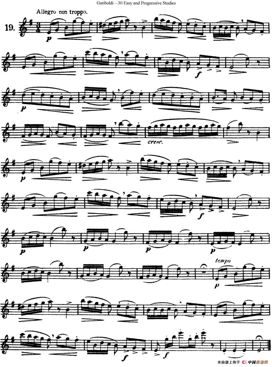 三十首基础及提高练习曲（NO.19）