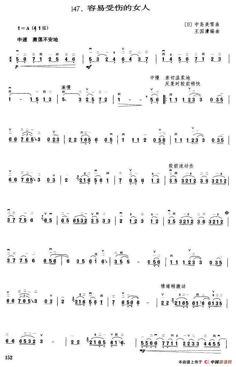 容易受伤的女人（王国潼编曲）