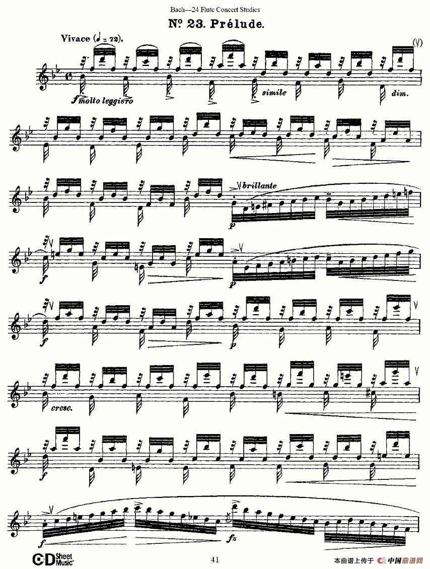 Bach-24 Flutc Concert Studies 之20—24（巴赫—24首长笛