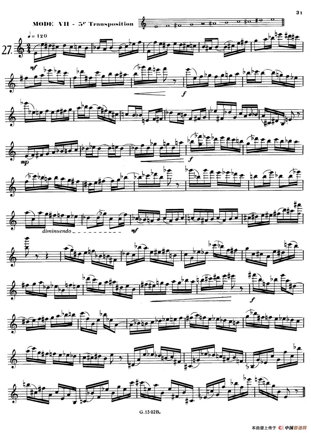 拉库尔萨克斯管练习曲28首（21—28）