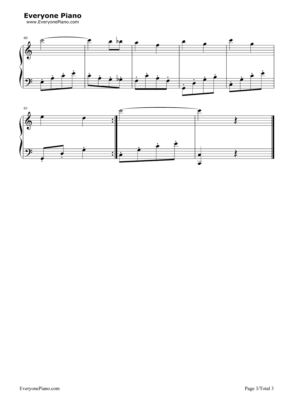《哆来咪》（音乐之声插曲）钢琴谱