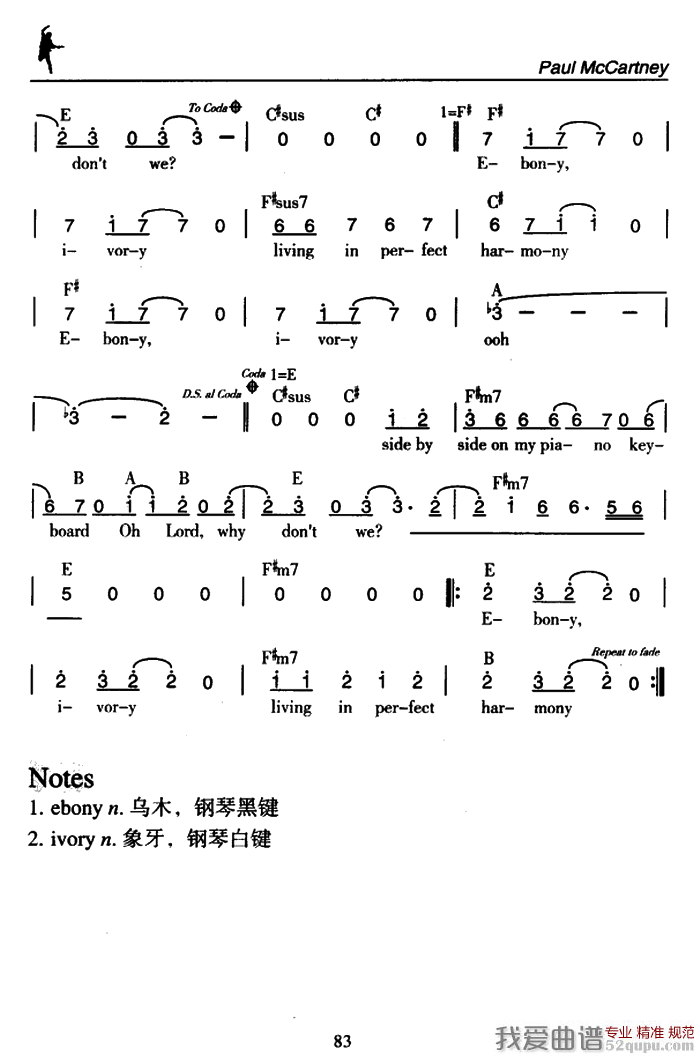 Ebony and Ivory（黑白琴键）