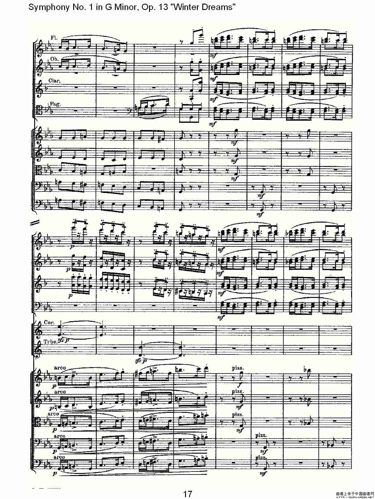 G小调第一交响曲, Op.13     冬天的梦幻Op.13第三乐