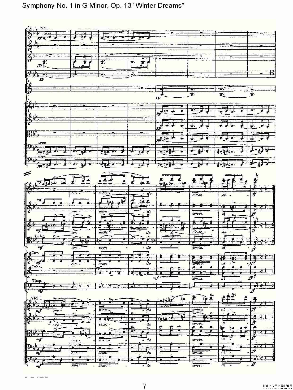 G小调第一交响曲, Op.13     冬天的梦幻Op.13第三乐