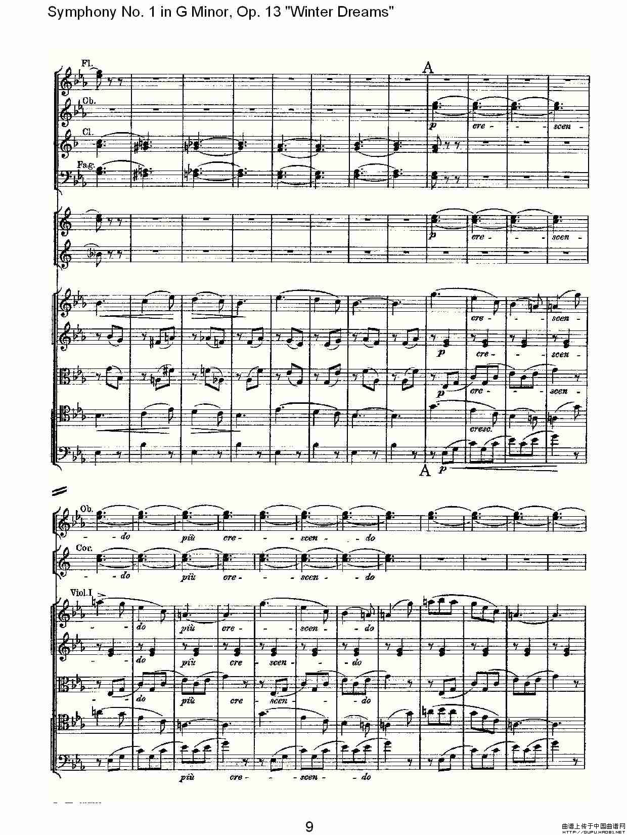 G小调第一交响曲, Op.13     冬天的梦幻Op.13第三乐