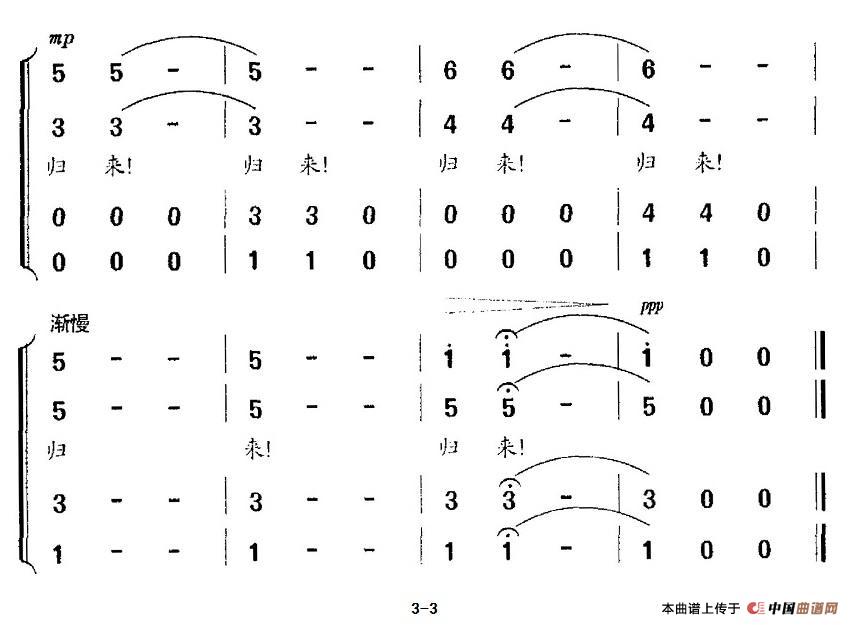 归来（傅庆信词 李小亮曲）