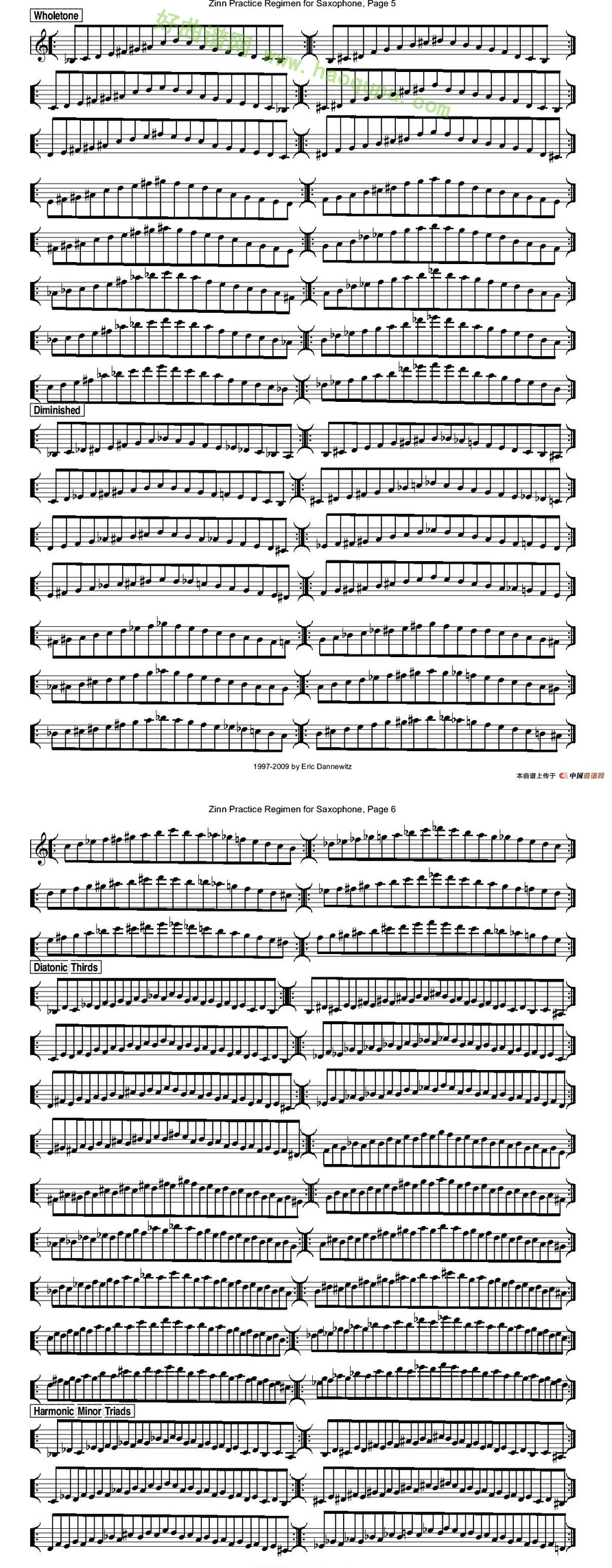 《ZinnRegimenSax2009》（练习曲）萨克斯简谱第4张