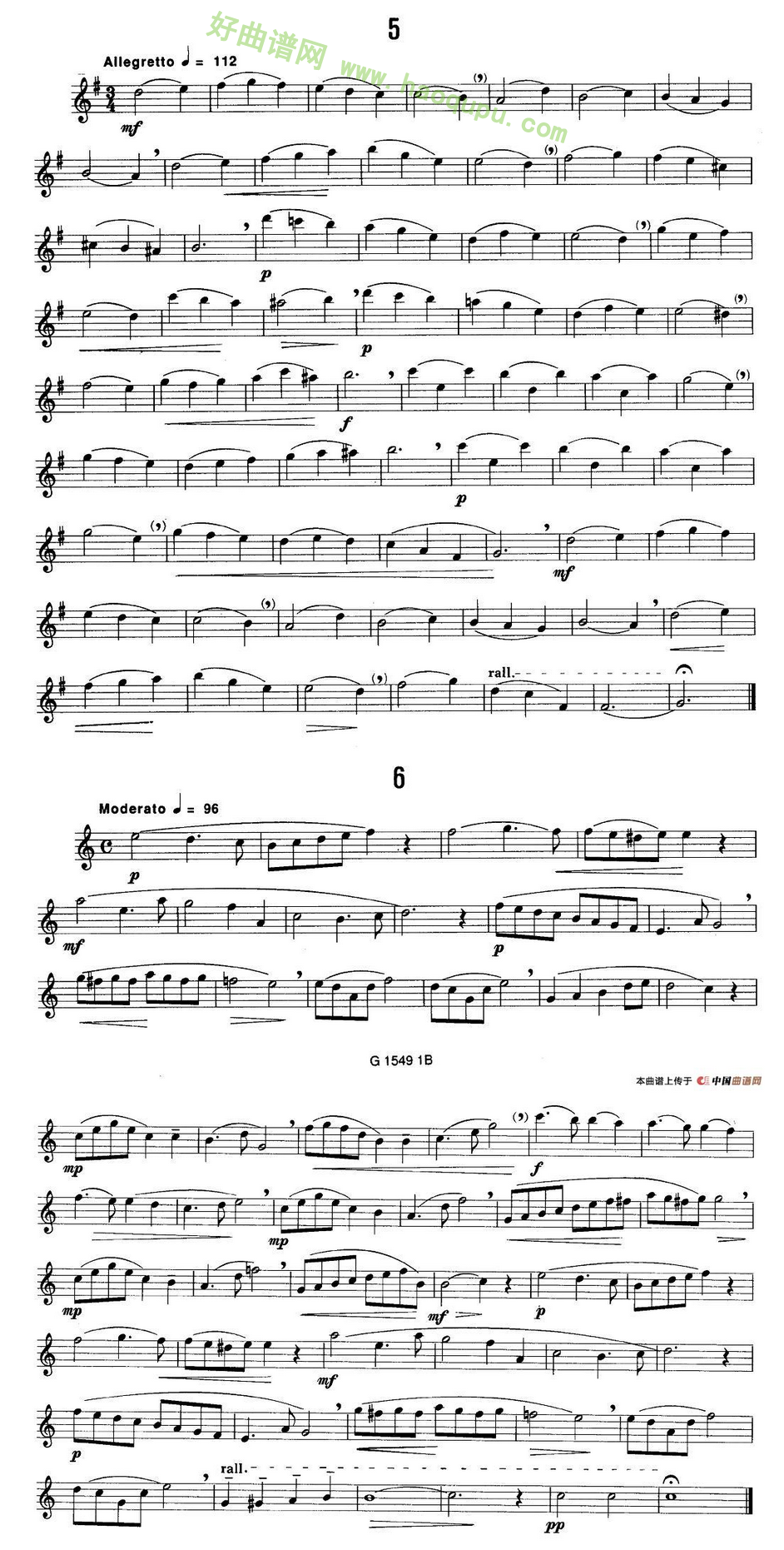 《50首经典萨克斯管练习曲》（1—10）萨克斯简谱第4张