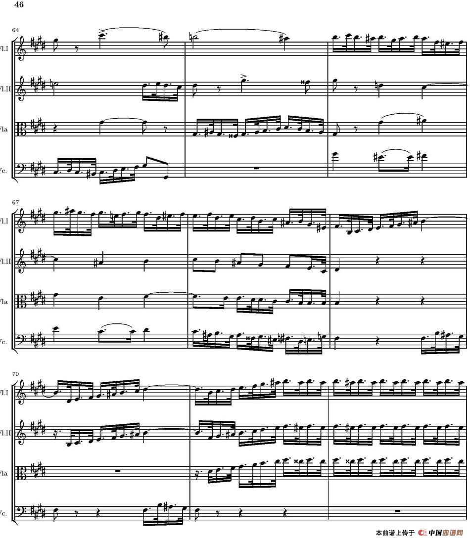 String Quartet nr.18 in E minor（E小调弦乐四重奏、P4