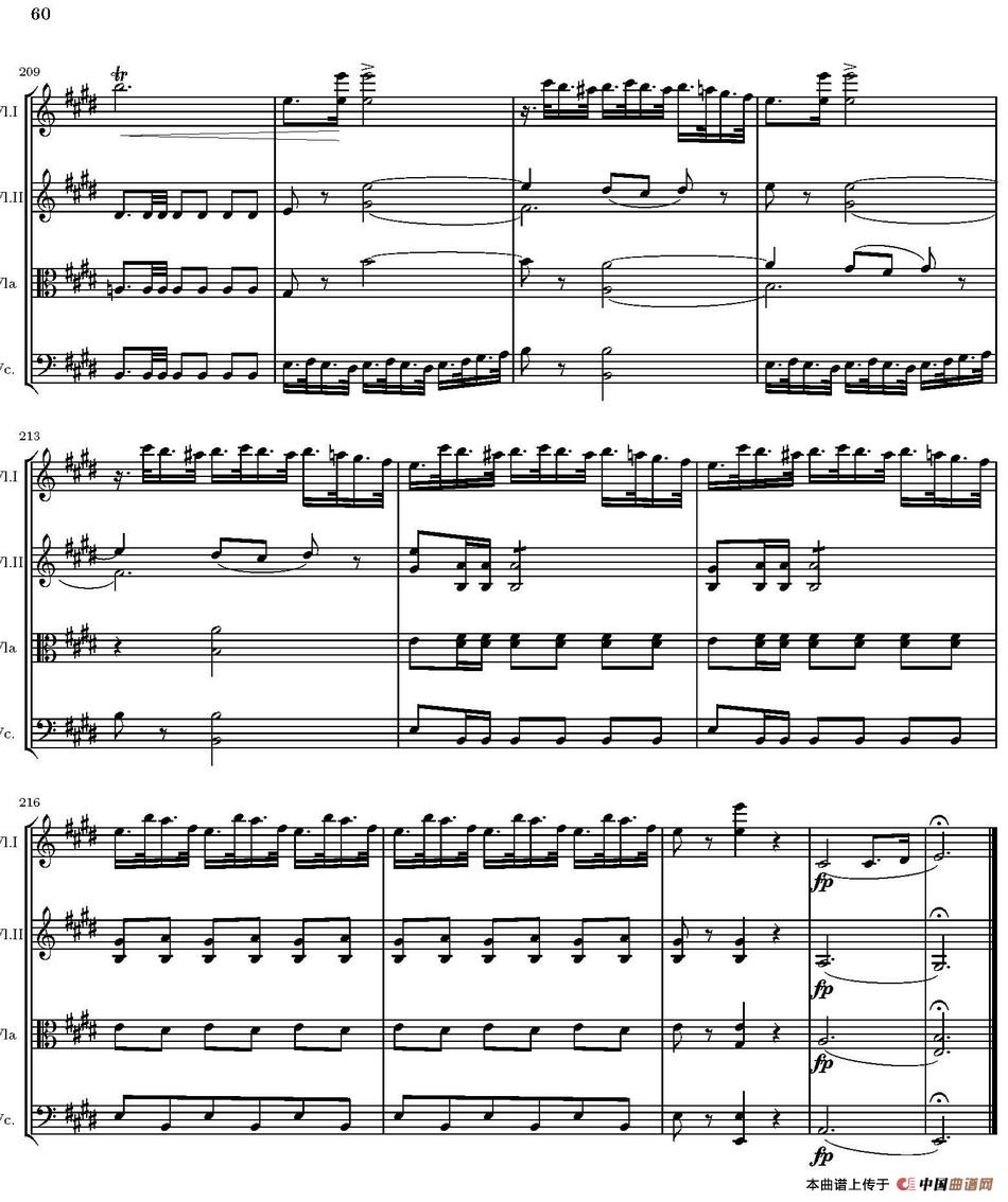 String Quartet nr.18 in E minor（E小调弦乐四重奏、P4