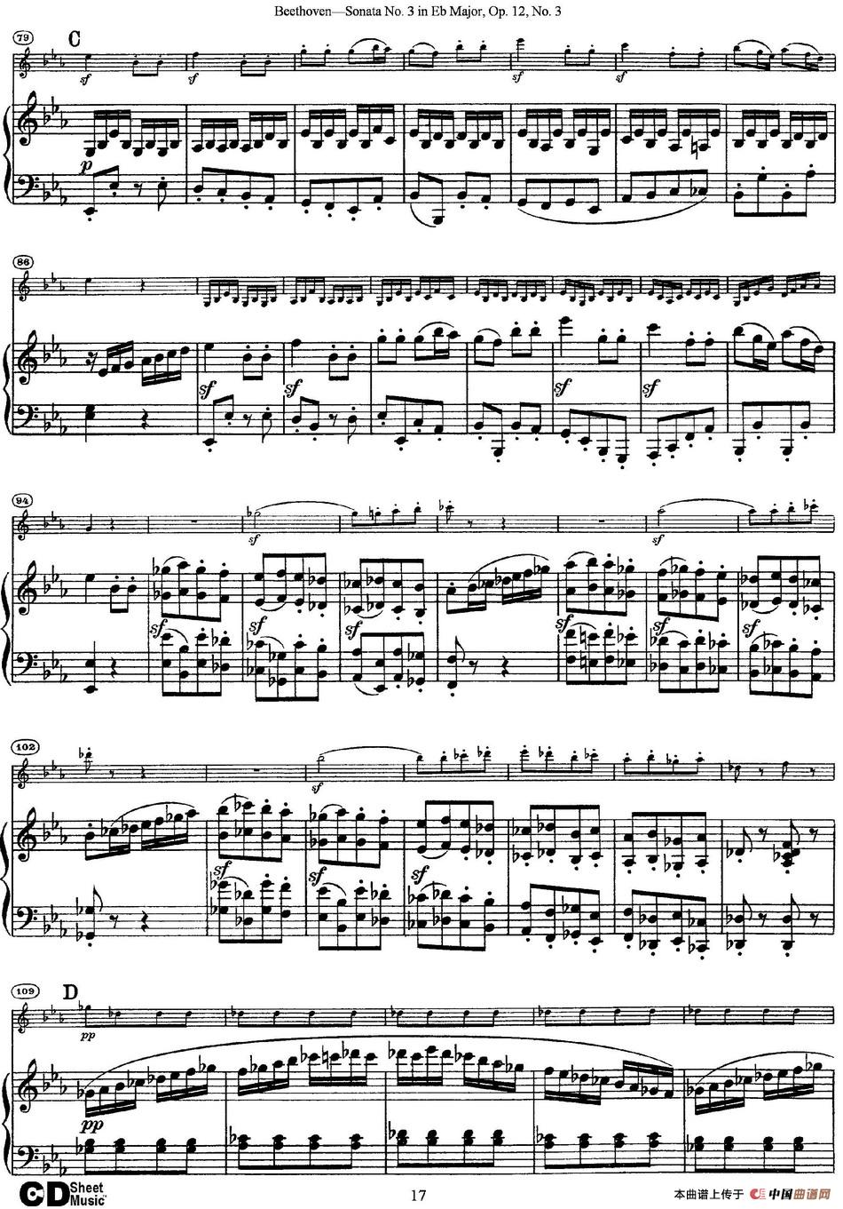 Violin Sonata No.3 in Eb Major Op.12 No.3（小提琴+钢琴伴